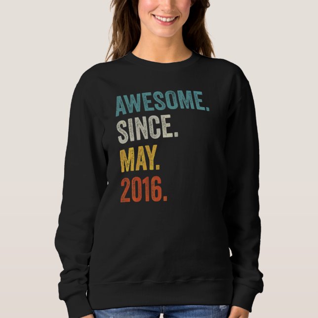 Sweatshirt Magnifique depuis mai 2016 6e anniversaire (Devant)
