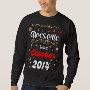 Sweatshirt Magnifique depuis octobre 2014 Fleurs d'anniversai