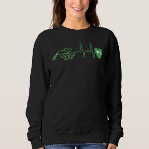 Sweatshirt Magnifique Irish Welder St Patrick's Day Heartbeat