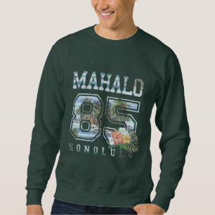 Sweatshirt Mahalo Honolulu 85, Fleurs
