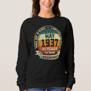 Sweatshirt Mai 1937 85e anniversaire 85 ans d'être légendaire