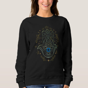 Sweatshirt Main de Hamsa du mauvais œil Nazar Amulette Protec