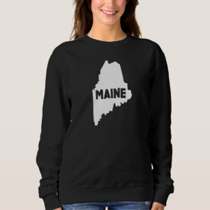 Sweatshirt Maine Accueil États-Unis Carte Down Easters