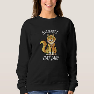 Sweatshirt Maine Coon Chat Lady Cat Maman