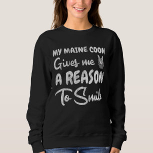 Sweatshirt Maine Coon Chat Smile