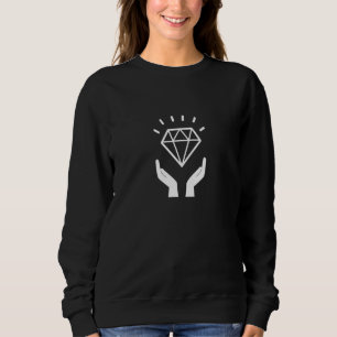 Sweatshirt Mains De Diamant - Vers La Lune Courte Squeeze Ape
