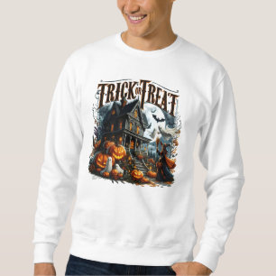 Sweatshirt Maison hantée lors d'une nuit éffrayante d'Hallowe