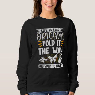 Sweatshirt Maître origami pliage de papier artisanat grue la