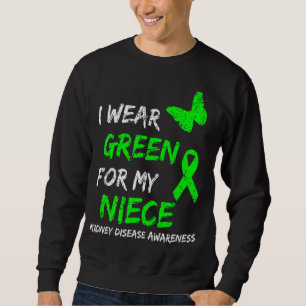 Sweatshirt Maladie Du Rein Je Porte Le Vert Pour Mon Ruban De