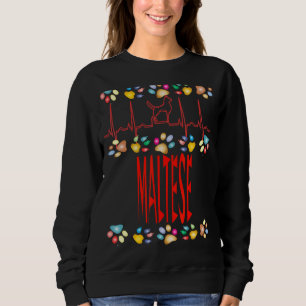 Sweatshirt Maltese I Love My Maltese Chien Propriétaire Maman