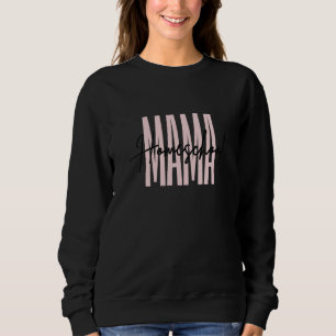 Sweatshirt MAMA école à la maison Rose et Noir