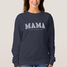 Mama Sweater, Floral bleu