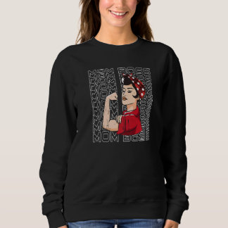 Sweatshirt Maman Boss Messy Cheveux Bun Fête des mères