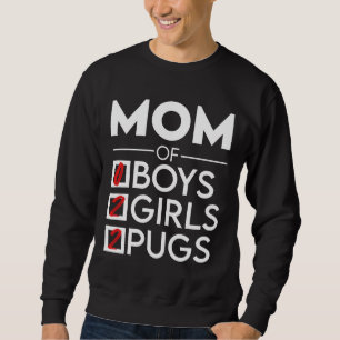 Sweatshirt Maman de 2 deux filles et deux carlins Essential T
