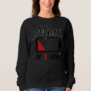 Sweatshirt Maman de 2 Garçons Batterie basse Funny Mothers Da