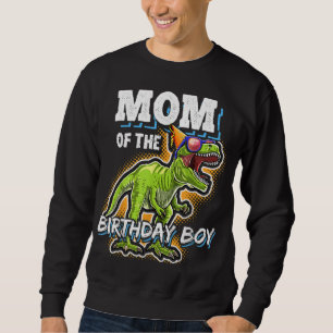 Sweatshirt Maman de l'Anniversaire garçon jumelé famille Dino