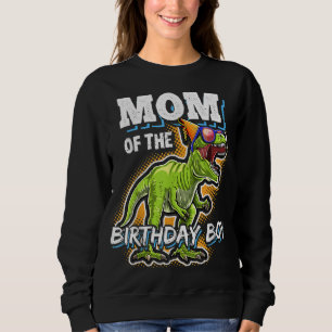 Sweatshirt Maman de l'Anniversaire garçon jumelé famille Dino