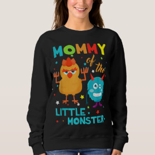 Sweatshirt Maman Du Petit Monstre Anniversaire Famille Monste