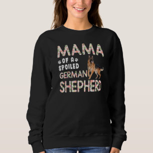 Sweatshirt Maman D'Un Chien Berger Allemand Gaché Floral Moth