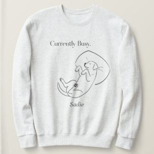 Sweatshirt Maman Labrador Personnalisée Actuellement Occupée 