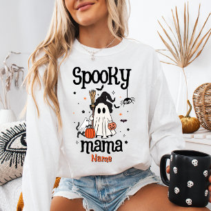 Sweatshirt Maman Spooky Halloween Gentil Fantôme & Chat