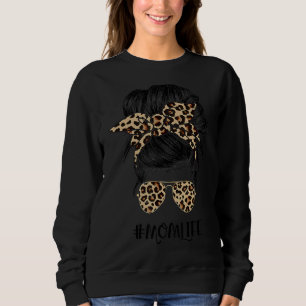 Sweatshirt Maman Vie Bleached Maman Vie Leopard Messy Bun 10