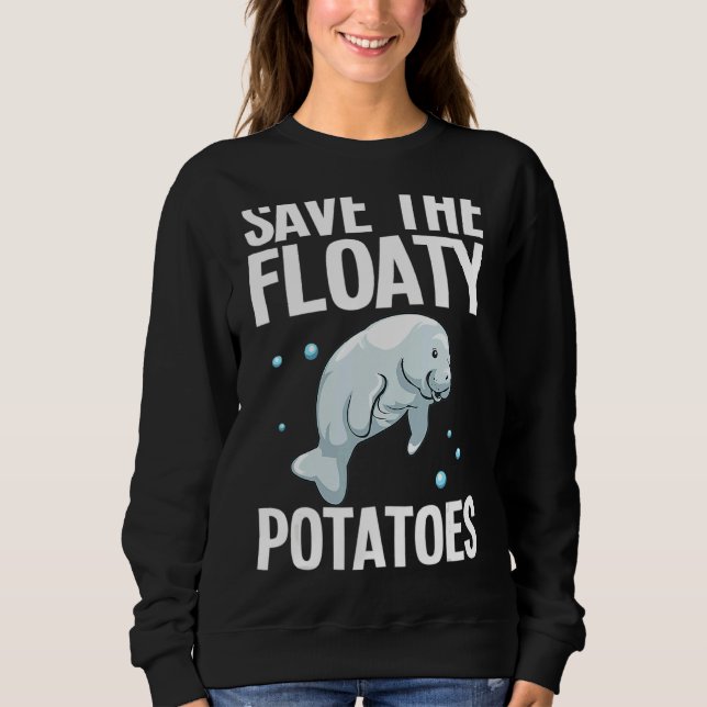Sweatshirt Manate Designs For Men Femmes Floaty Potato Sea Co (Devant)