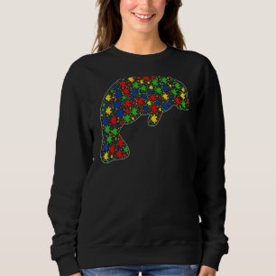 Sweatshirt Manatee Animaux Puzzle Pièces Sensibilisation sur 