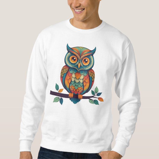 Sweatshirt Mandala Owl (Devant)