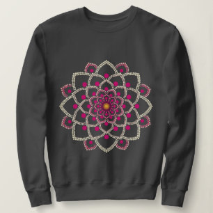 Sweatshirt Mandala rose simple