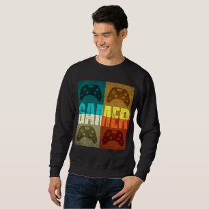 SWEATSHIRT MANETTE DE JEU VIDÉO RÉTRO GAMER
