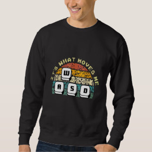 Sweatshirt Manette De Jeu Vidéo Wasd Vintage Pour Joueur Pc C