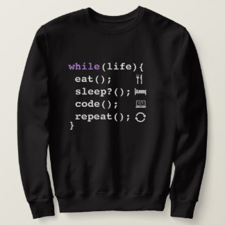 Sweatshirt Manger Dormir Coder Répéter – Minimal Programmeur