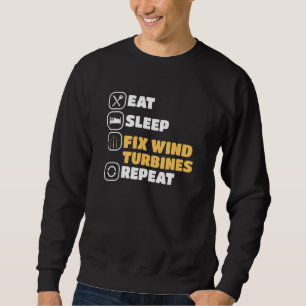 Sweatshirt Manger Dormir Fixer Vent Turbine Technicien Windmi
