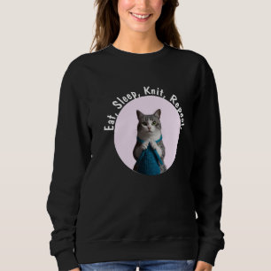 Sweatshirt Manger Knit de sommeil Répéter Knitters rêve