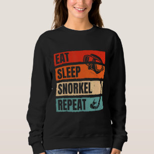 Sweatshirt Manger Sleep Snorkel Répéter Scuba Plongée Plongée