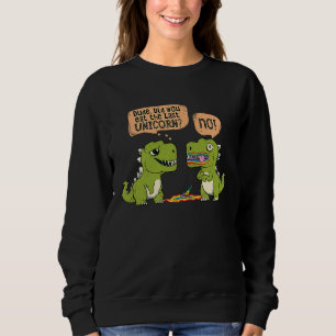 Sweatshirt Mangez Dernier Unicorn Dinosaur Dino Talk Cool Din