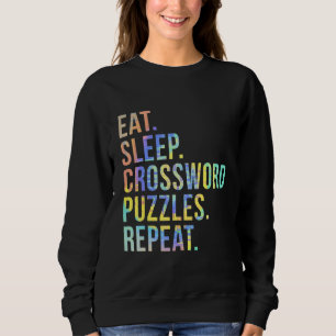 Sweatshirt Mangez des mots croisés du sommeil Puzzles Répéter