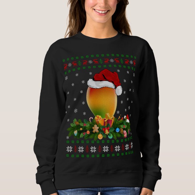 Sweatshirt Mango Fruit Lover Xmas Santa Hat Ugly Mango Christ (Devant)