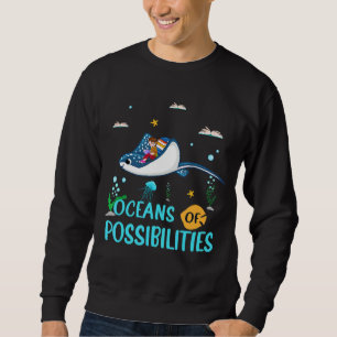 Sweatshirt Manta Ray Océans Des Possibilités Lecture Été B