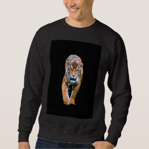 Sweatshirt Marcher Tiger Modèle Modèle Mens Noir de base