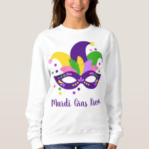 Sweatshirt Mardi Gras Mask perles Carnaval tenue personnalisé