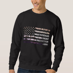 Sweatshirt Mari Daddy Protecteur Héros Fête des pères Papa Ca