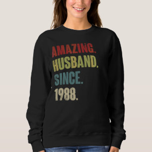 Sweatshirt Mari Extraordinaire Rétro depuis 1988 34 Mariage A