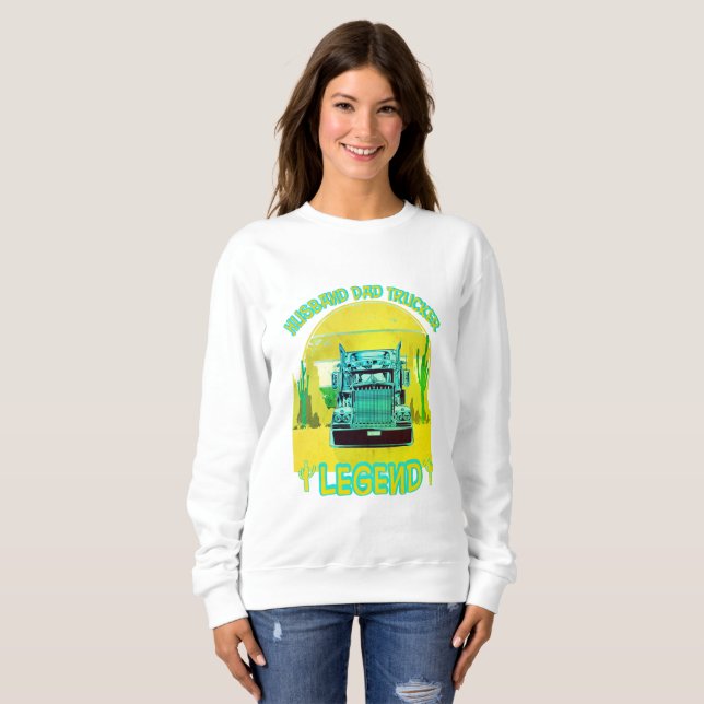 Sweatshirt mari papa camionneur légende (Devant entier)