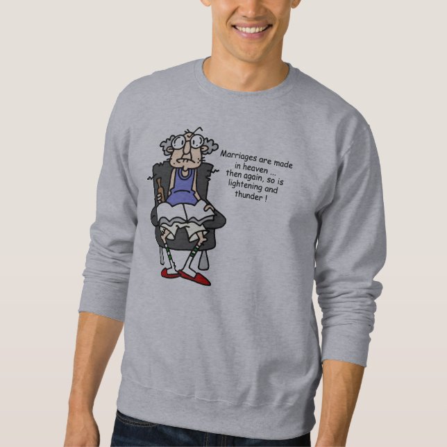 Sweatshirt Mariage, Éclair, Humour tonnerre (Devant)