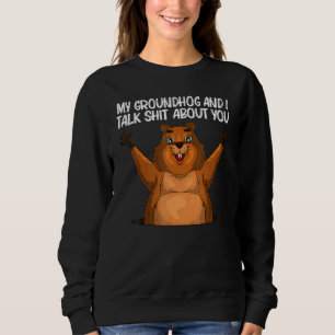 Sweatshirt Marmotte Pour Hommes Femmes Bois Rodent Animal _4