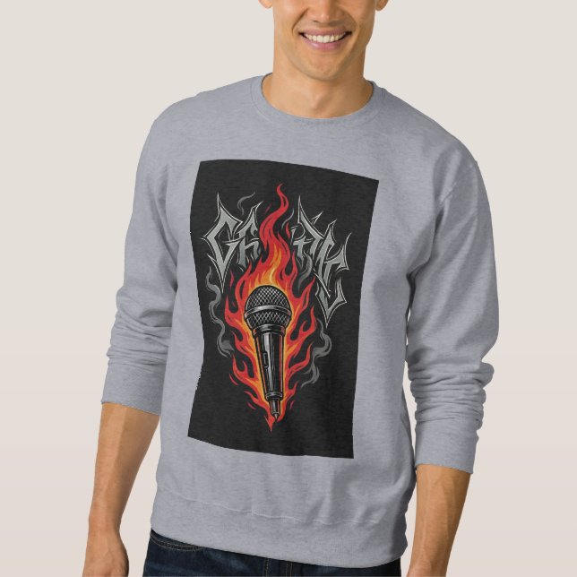 Sweatshirt masculin élégant : Graffiti de la boîte (Devant)