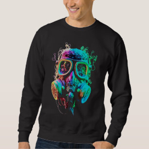 Sweatshirt Masque à gaz Néon : Art du chaos vibrant