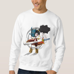 Sweatshirt Masque de démon Chibi de guerrier samouraï